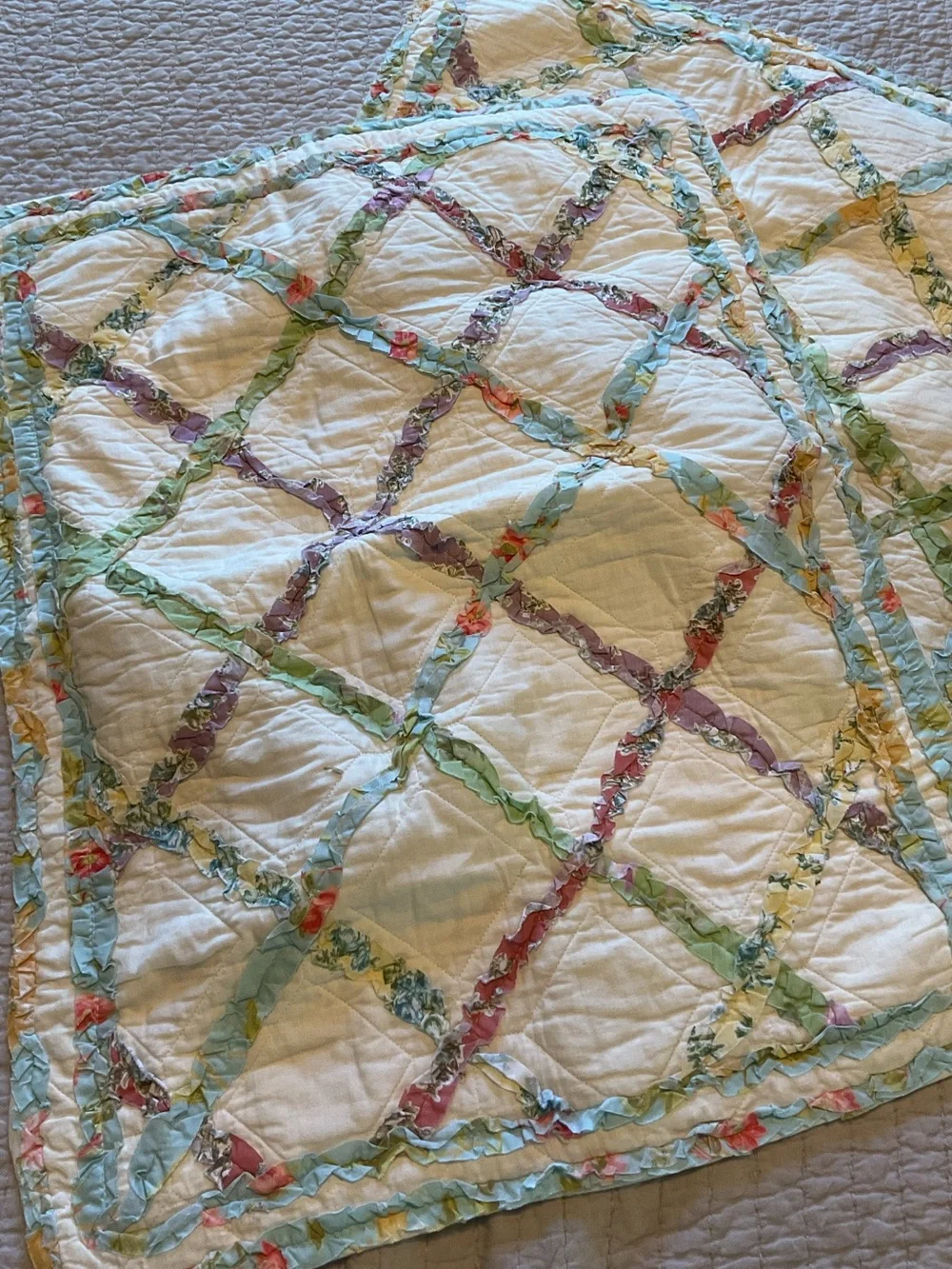 Laura Ashley Ruffled Garden Quilted Standard Sham